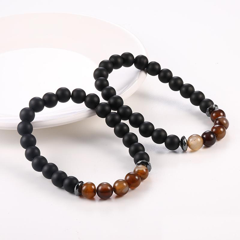 Minimalist 7 Chakra Balance Yoga Beads Bracelet For Men 8mm Tiger Eye Natural Stone Agate Hematite Charms Lava Bracelets Stretch Jewelry
