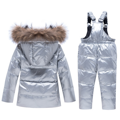 Childrens Luxury Down Jacket Sets Kids Brand Solid Color Sets Boys Fur Collar Thick Zipper Set Bright Face Down Jacket Top+Bib Pants, Silvery
Childrens Luxury Down Jacket Sets Kids Brand Solid Color Sets Boys Fur Collar Thick Zipper Set Bright Face Down Jacket Top+Bib Pants, Silvery