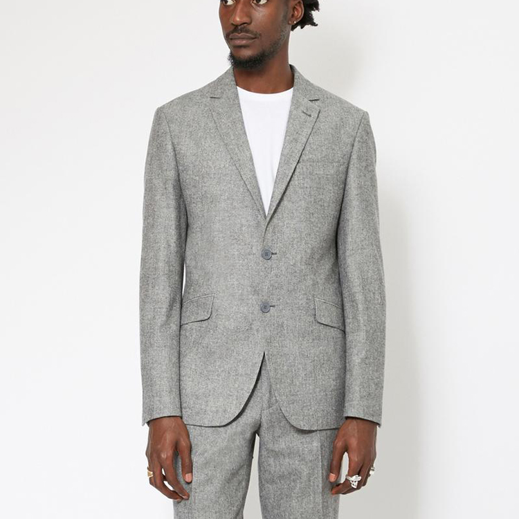 Gray Mens Wedding Tuxedos 2019 Notched Lapel Two Button Groom Pants Suits Custom Made Handsome 2 Pieces Best Men Blazer