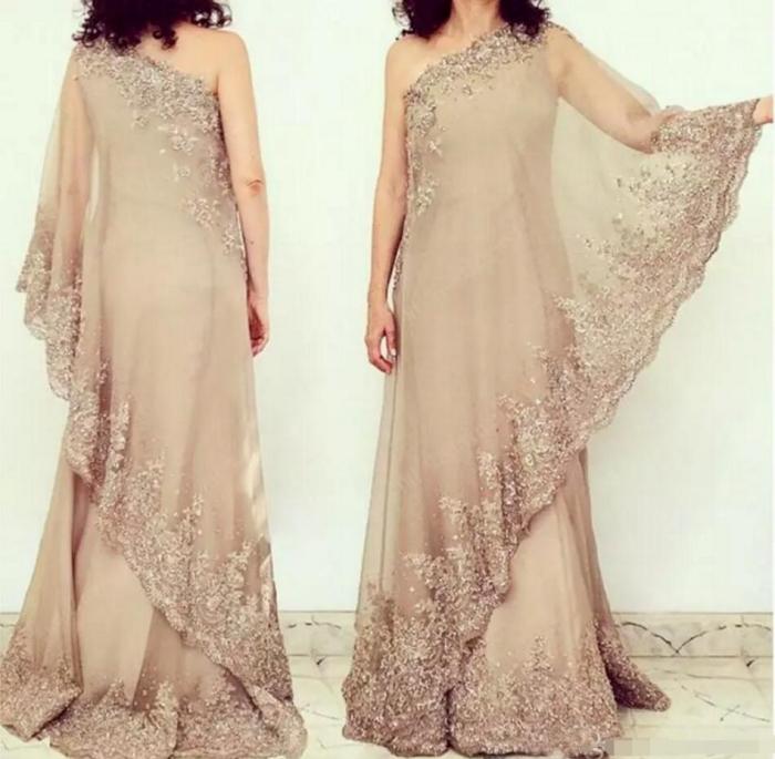 2020 New Saudi Arabic Plus Size Champagne Lace Applique Evening Dresses One Shoulder Chiffon Prom Party Formal Dress, Lanvender
2020 New Saudi Arabic Plus Size Champagne Lace Applique Evening Dresses One Shoulder Chiffon Prom Party Formal Dress, Lanvender