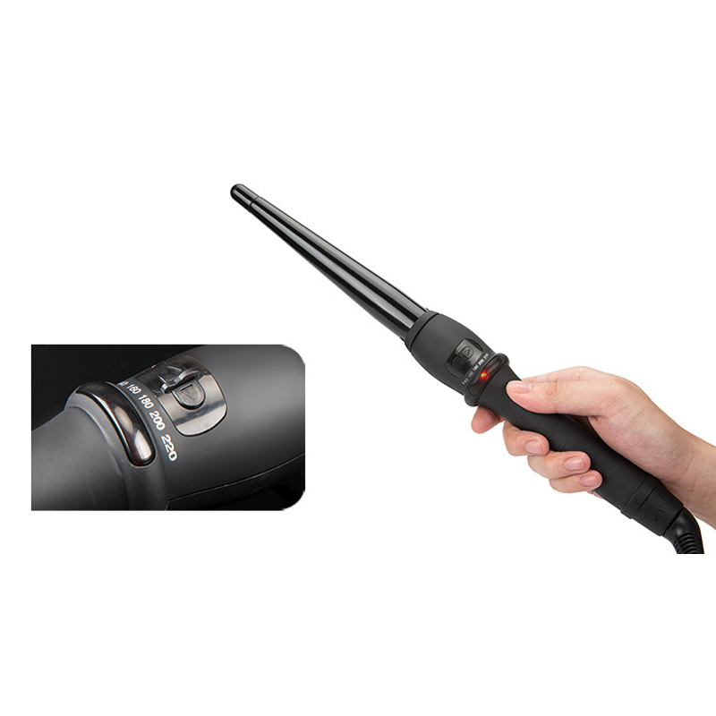 Curling Iron Tourmaline Ceramic Hair Curlers Cone Shape Portable Curly Iron Hair Wand Professional Hair Iron Salon Styling Tool