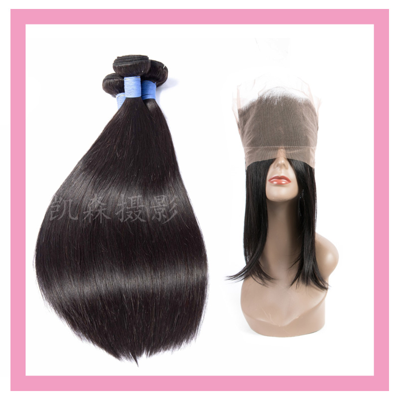 Indian Raw Virgin Human Hair 3 Bundles With 360 Lace Frontal Pre Plucked Straight Bundles With Closures 4Pcs, Natural color
Indian Raw Virgin Human Hair 3 Bundles With 360 Lace Frontal Pre Plucked Straight Bundles With Closures 4Pcs, Natural color