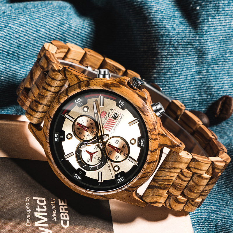 Kun Huang new men's watch wood multi-function quartz sports watch men's watch wood Multifunctional quartz movement 23MM, Slivery;brown
Kun Huang new men's watch wood multi-function quartz sports watch men's watch wood Multifunctional quartz movement 23MM, Slivery;brown