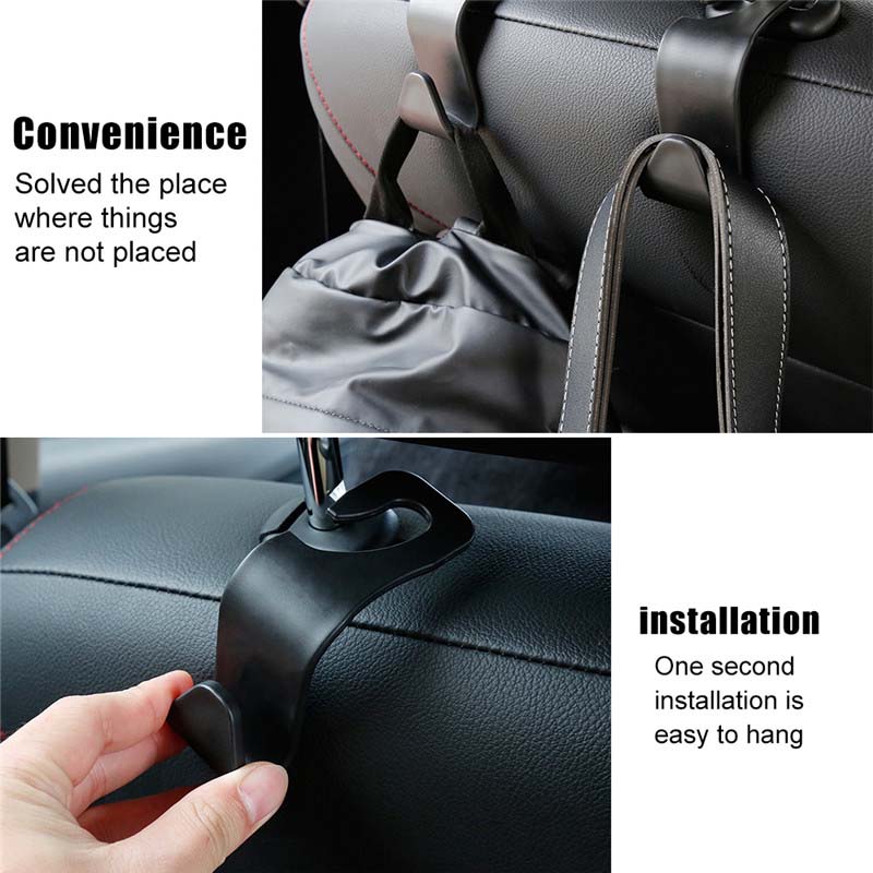 Car Back Seat Hanger Portable Purse Bag Hanging Bags Organizer Hook Holder Storage Auto Interior Accessories