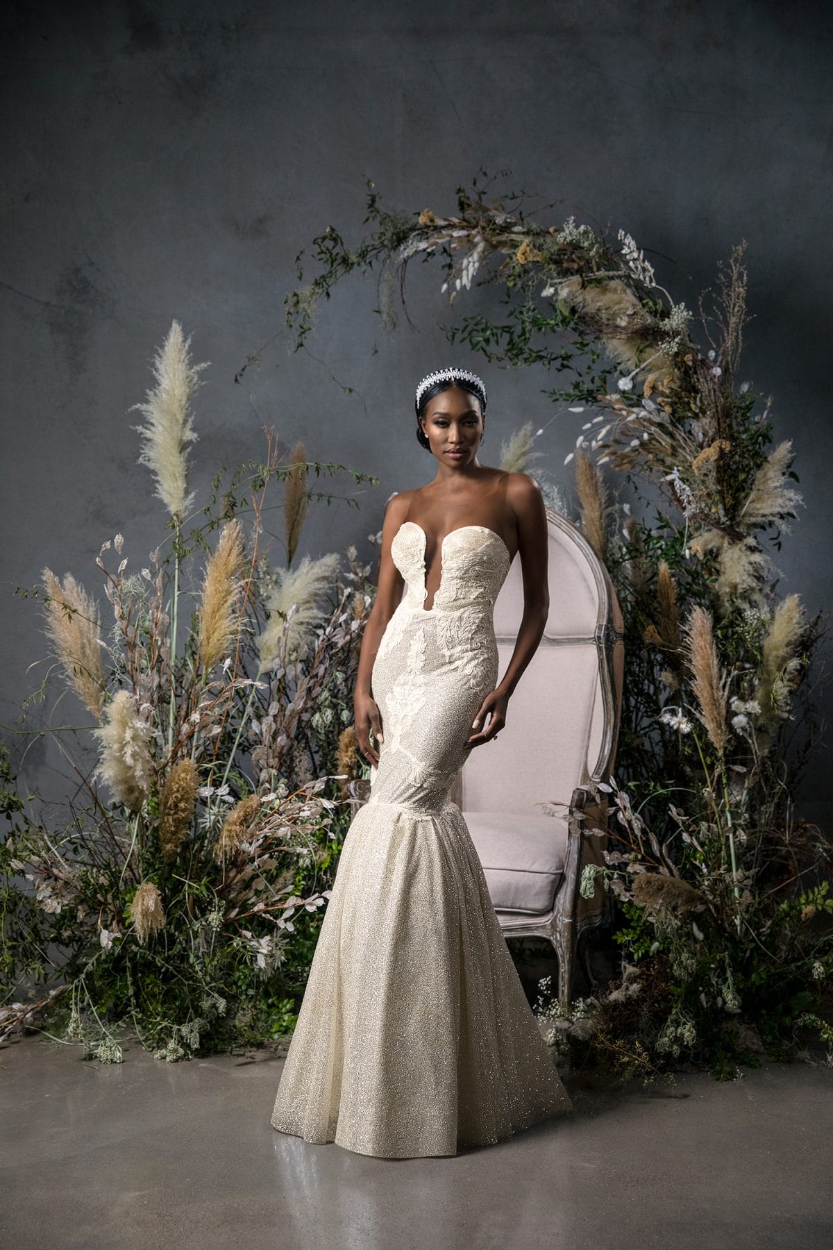 glitter naamaanat mermaid wedding dresses sexy sweetheart neck sequins bridal gowns floor length sparkly lace applique wedding dress