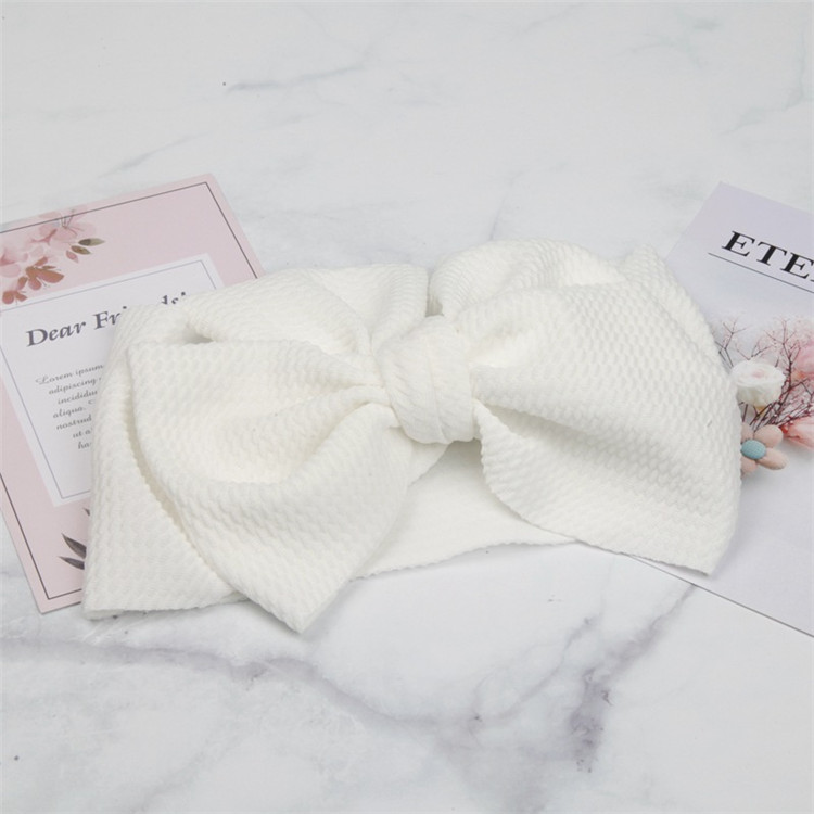 Baby Knot Headband Girls big bow headbands Elastic Bowknot hairbands Turban Solid Headwear Head Wrap Hair Band Accessories 100pcs T1I1752