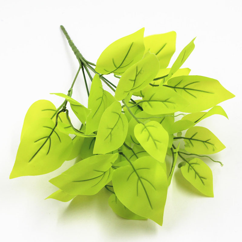 1pcs Artificial Plants Green Grass Plastic plant Grass Garden Home Decoration artificial Fake plant Leaves Green B