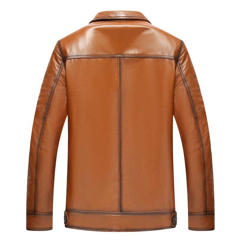 Vintage Genuine Jacket Men's Men Coat Spring Autumn Cow Leather Jackets Jaqueta De Couro 29-98068 YY604, Black
Vintage Genuine Jacket Men's Men Coat Spring Autumn Cow Leather Jackets Jaqueta De Couro 29-98068 YY604, Black