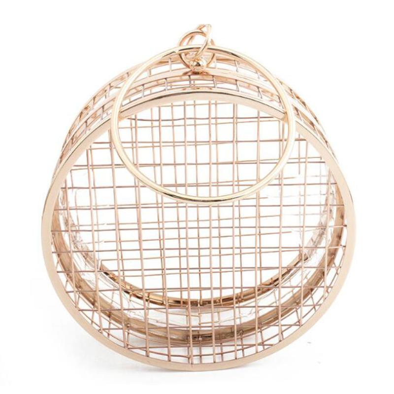 Vintage Women's Evening Bag Metal Chain Hollow Out Mini Bag Banquet Party Shoulder & Crossbody Bags Clutch Circular Cage Handbag, Gold
Vintage Women's Evening Bag Metal Chain Hollow Out Mini Bag Banquet Party Shoulder & Crossbody Bags Clutch Circular Cage Handbag, Gold