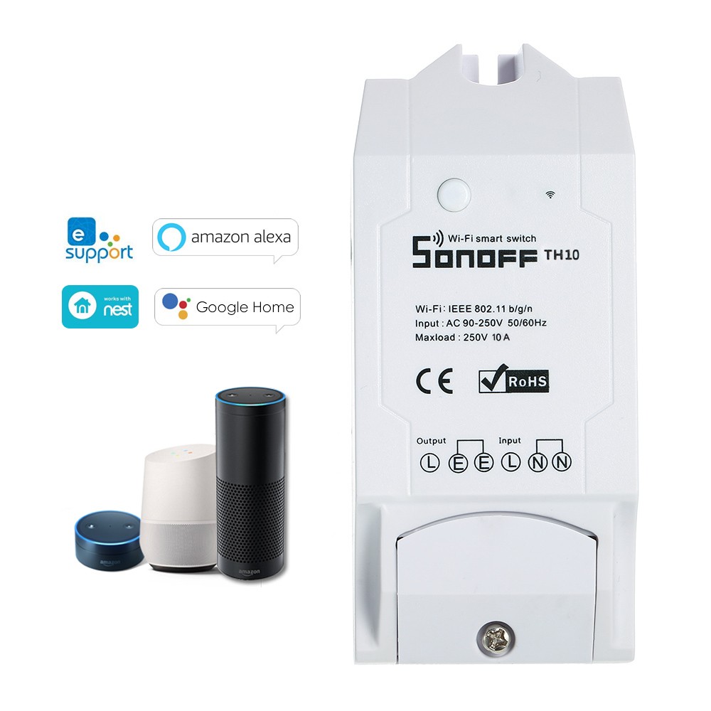 Sonoff TH10 TH16 Smart WiFi Switch Remote Controller Light Switch Smartphone Temperature Humidity Sensor for Smart Home - view 5