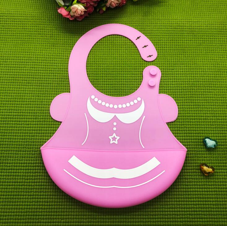 Waterproof Bibs for Toddlers 100% Food Grade Silicone Baby Bibs With Pocket Easy to Clean Feeding Bib Comfortable Soft Adjustable Baby Bibs