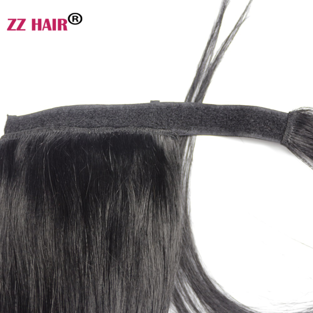 16-28 inches Magic Wrap Ponytail Horsetail 80g-160 Clips in/on 100% Brazilian Remy Human hair Extension Natural Straight