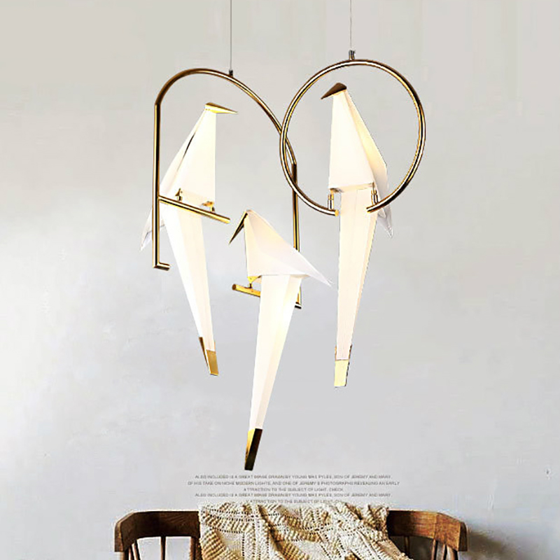 Simple design of Nordic paper crane double-headed chandelier bedroom balcony dining room creative personality bird Chandelier
Simple design of Nordic paper crane double-headed chandelier bedroom balcony dining room creative personality bird Chandelier