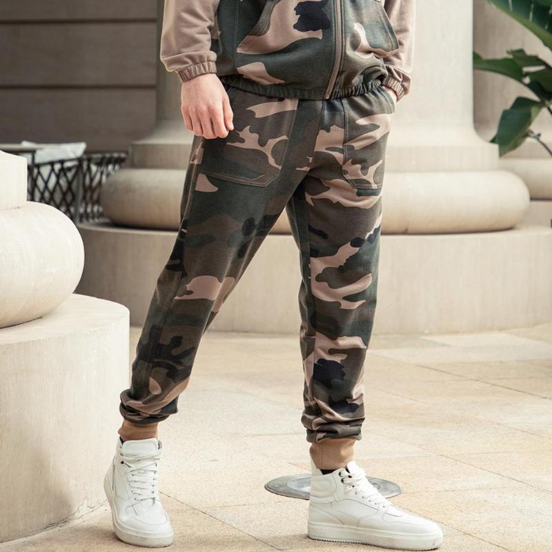 Men Sets Camouflage Casual Tracksuit 2020 Spring New Camo Jacket+Pants Sets Men's Sportswear Hooded Sweatshirt Sweatsuit Outdoor