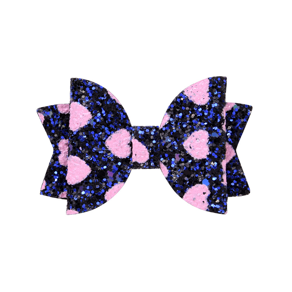 New Kids hair Bows accessories Sets Sequin Peach Heart Design Bow boutique Hair accessory barrettes Girls Hair Pin Set hairs Clips