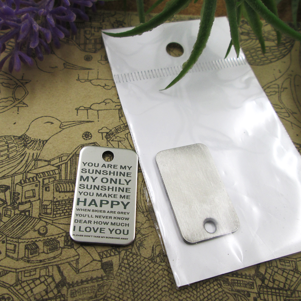 40pcs--"YOU ARE MY SUNSHINE MY ONLY SUNSHINE"stainless steel charms more style for choosing DIY Charms pendants for necklace
40pcs--"YOU ARE MY SUNSHINE MY ONLY SUNSHINE"stainless steel charms more style for choosing DIY Charms pendants for necklace