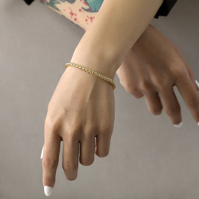New Fashion 925 Sterling Silver Chain Bracelets For Women 3.5mm Width Simple Gold Bracelet Femme 2020 Jewelry Accessories
New Fashion 925 Sterling Silver Chain Bracelets For Women 3.5mm Width Simple Gold Bracelet Femme 2020 Jewelry Accessories