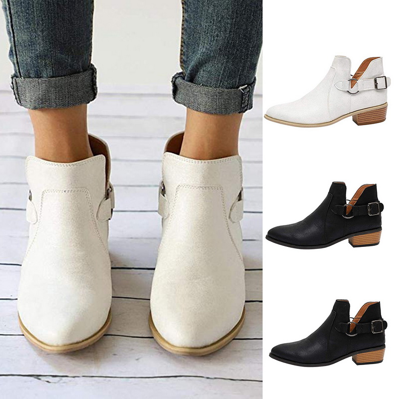Women Ankle Boots 2019 Autumn Female Casual Shoes Woman Flat Fashion Platform Round Toe Buckle Strap Solid Comfortable Hot Sale, Black
Women Ankle Boots 2019 Autumn Female Casual Shoes Woman Flat Fashion Platform Round Toe Buckle Strap Solid Comfortable Hot Sale, Black