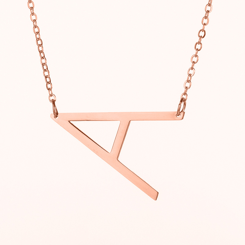 Letter Necklace A-Z 26 English Alphabet Initial Letters 18K Rose Gold Kolye Collier Necklace Pendant EU US Popular High-end Jewelry Fashion
Letter Necklace A-Z 26 English Alphabet Initial Letters 18K Rose Gold Kolye Collier Necklace Pendant EU US Popular High-end Jewelry Fashion