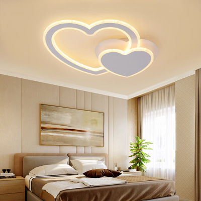 Creative design Ceiling Lights and lanterns Heart-shaped romance Bedroom lighting Led rotate modern Acryl