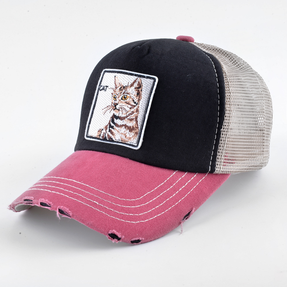 Fashion Embroidery Animal Baseball Caps Men Breathable Mesh Snapback Caps Unisex Sun Hat For Women bone Casquette Hip Hop cap