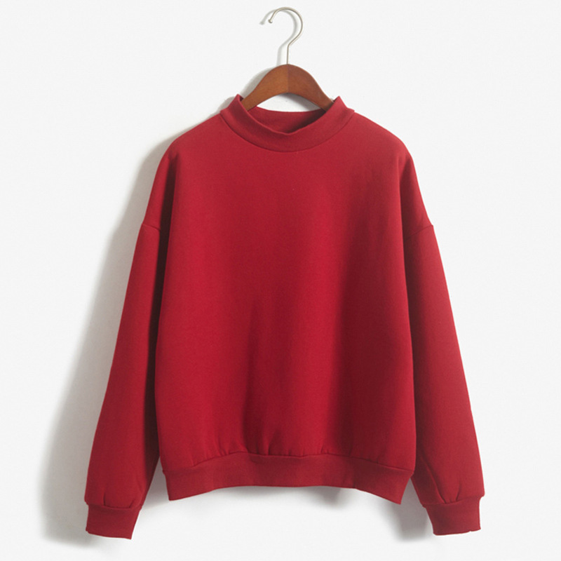 Women Spring Sweatshirts Round Neck Pullover Long Sleeves Minimalist Thick Female Tops -MX8, Black
Women Spring Sweatshirts Round Neck Pullover Long Sleeves Minimalist Thick Female Tops -MX8, Black