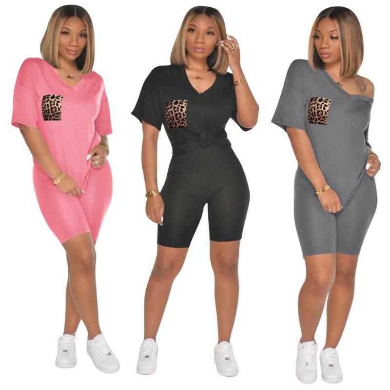 Wjustforu Women' V Neck Real Leopard Pocket Tracksuit Mujer Solid Color Short Sleeve High Waist Shorts Suit 2 Piece Set Female, Gray
Wjustforu Women' V Neck Real Leopard Pocket Tracksuit Mujer Solid Color Short Sleeve High Waist Shorts Suit 2 Piece Set Female, Gray