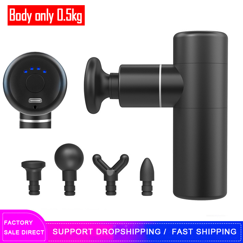 Mini Massage Gun Muscle Deep Tissure Vibration Massagegun Pocket Massager Guns Muscle Percussion Relaxation 4 Speeds 4 Heads
Mini Massage Gun Muscle Deep Tissure Vibration Massagegun Pocket Massager Guns Muscle Percussion Relaxation 4 Speeds 4 Heads