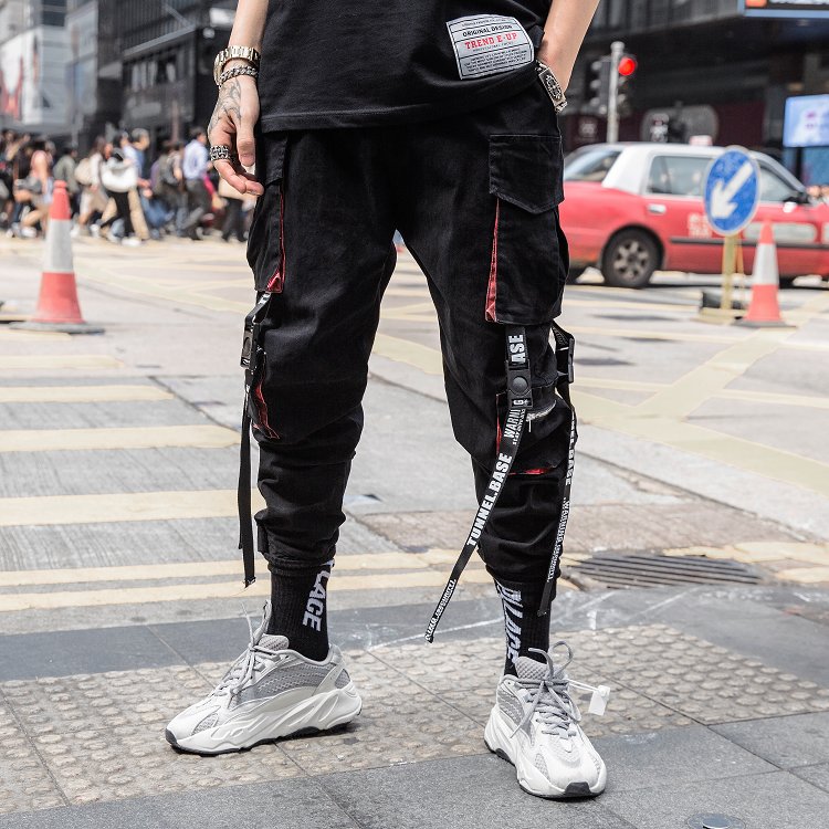 Letter Ribbons Hip Hop Joggers Cargo Pants For Men Block Hit Color Pocket Track Pants Male Casual Trousers Sweatpants Streetwear, Black
Letter Ribbons Hip Hop Joggers Cargo Pants For Men Block Hit Color Pocket Track Pants Male Casual Trousers Sweatpants Streetwear, Black