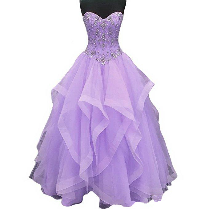 2019 Organza Ruffles Sweetheart Ball Gown Quinceanera Dresses Beaded Sweet 16 Year Prom Party Gown Vestidos De 15 Anos QC1384