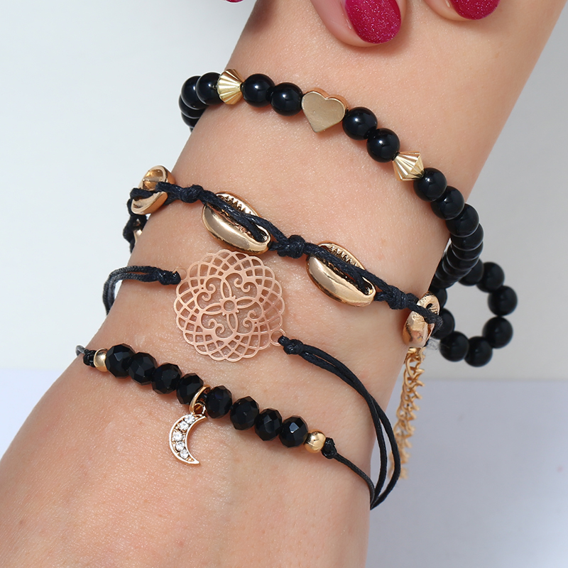 Link, Chain European And American Fashion Exaggerated Jewelry Bohemian Shell Love Moon Pendant Beaded Bracelet Women
Link, Chain European And American Fashion Exaggerated Jewelry Bohemian Shell Love Moon Pendant Beaded Bracelet Women
