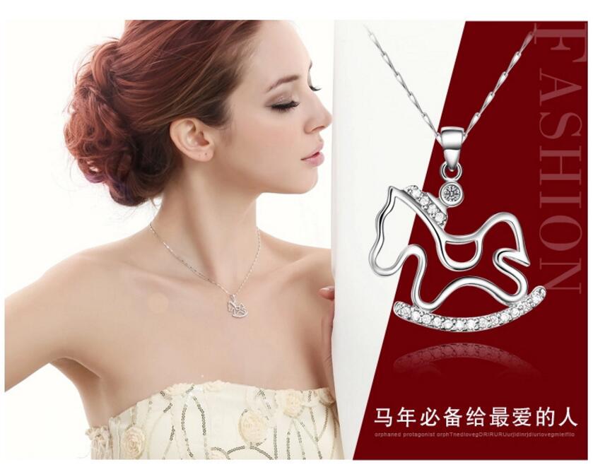 Wholesale- sterling silver (without chain) New fashion women Pendant necklaces crystal Zircon animal carousel pony Children Gifts
Wholesale- sterling silver (without chain) New fashion women Pendant necklaces crystal Zircon animal carousel pony Children Gifts