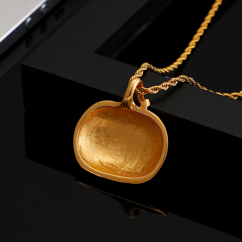 Halloween Pumpkin Pendant Necklace 316L Stainless Steel Gold Plated New Funny Necklace Jewelry Men Women Pendants