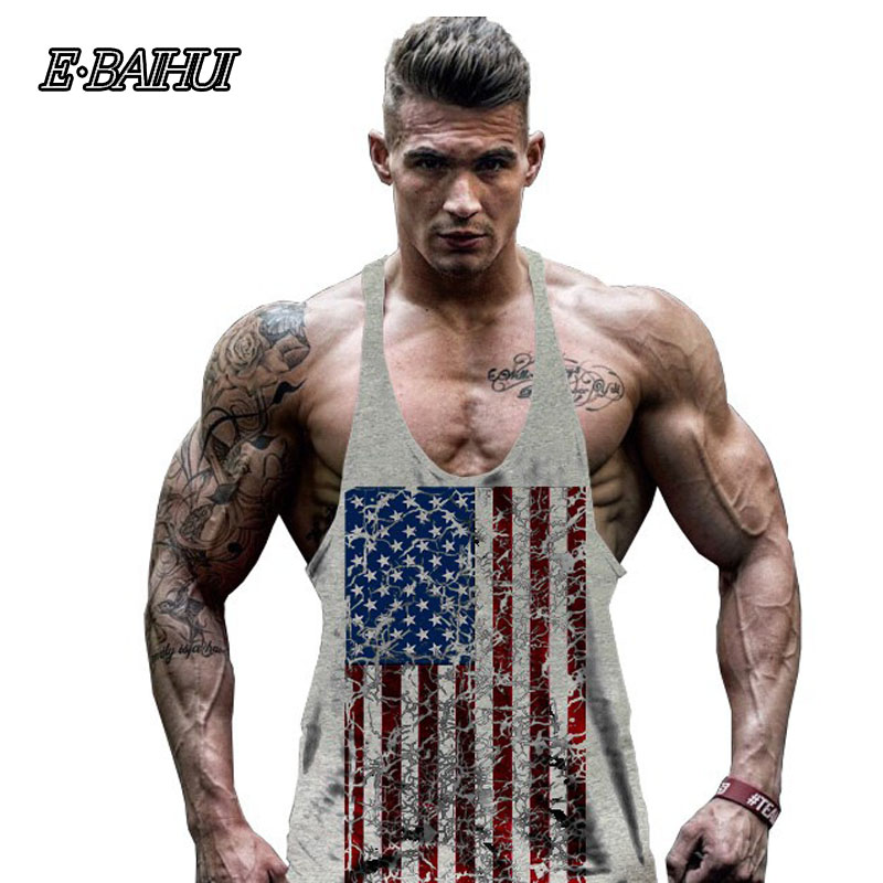 E-BAIHUI Men Fitness Tank Tops Stringers Vest Bodybuilding Clothing Sleeveless Crossfit Tanks Top Casual Tanktop Black Grey Singlets TT018 от DHgate WW