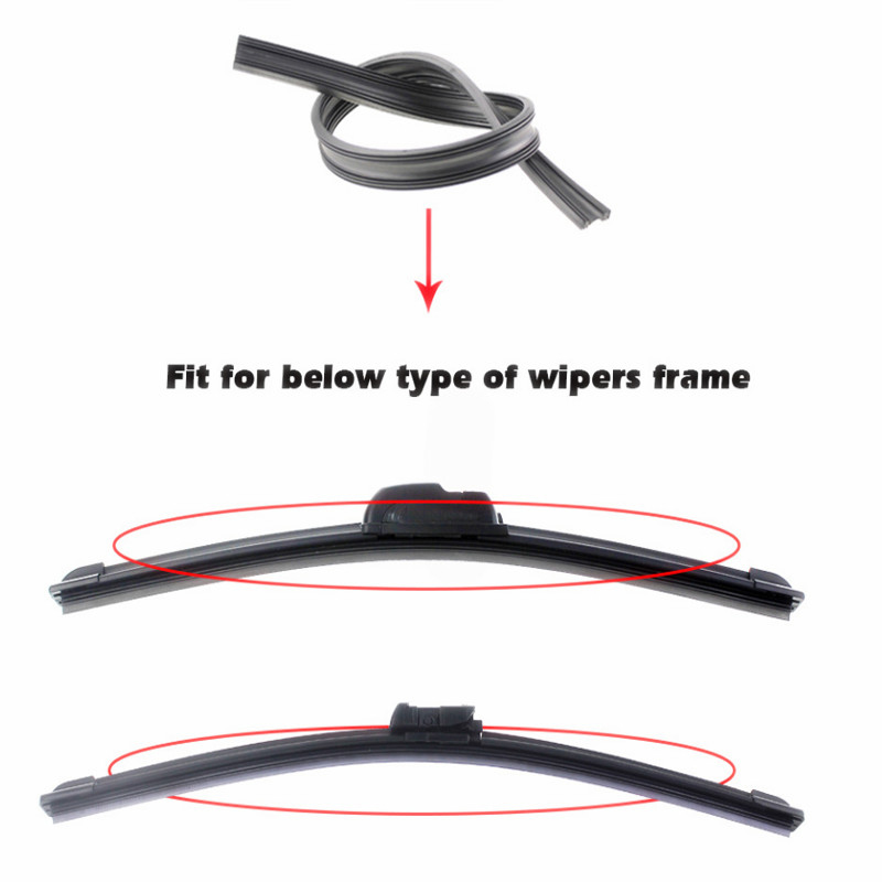 10pc 28 6mm Silicone Universal Frameless Windshield Wiper Blade Refill Trucks high quality suitable for cars