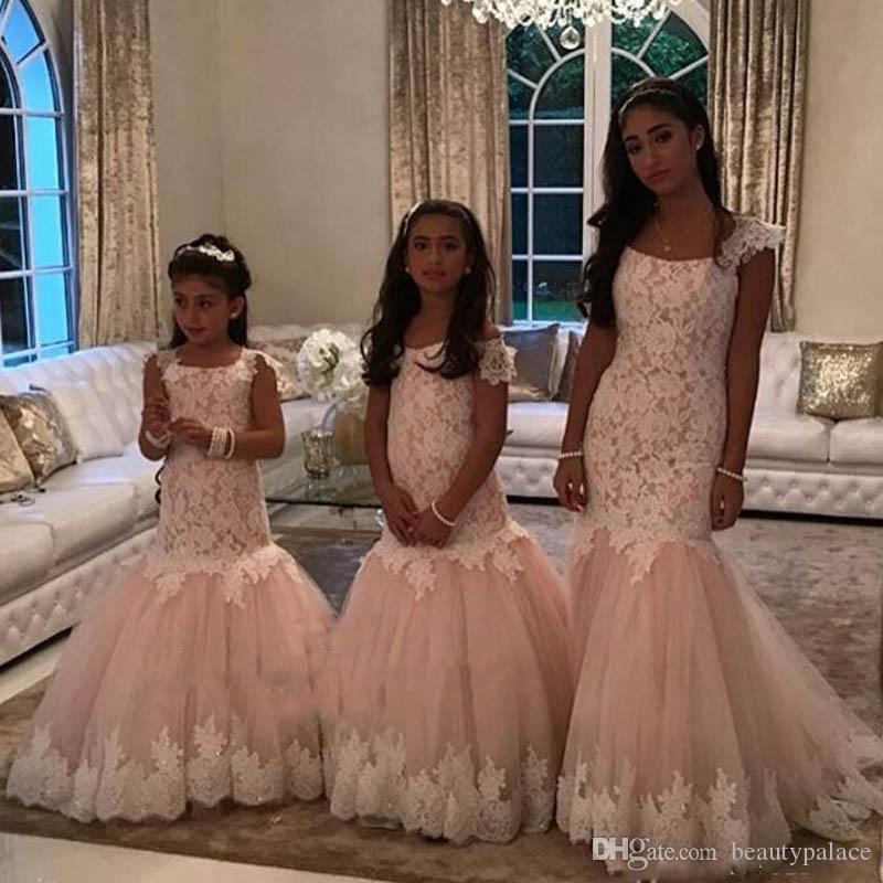 2019 Cute Mermaid Flower Girl Dresses for Weddings Square Neck Lace Appliqued First Communion Dresses for Girls Kids Party Gowns, Royal blue
2019 Cute Mermaid Flower Girl Dresses for Weddings Square Neck Lace Appliqued First Communion Dresses for Girls Kids Party Gowns, Royal blue