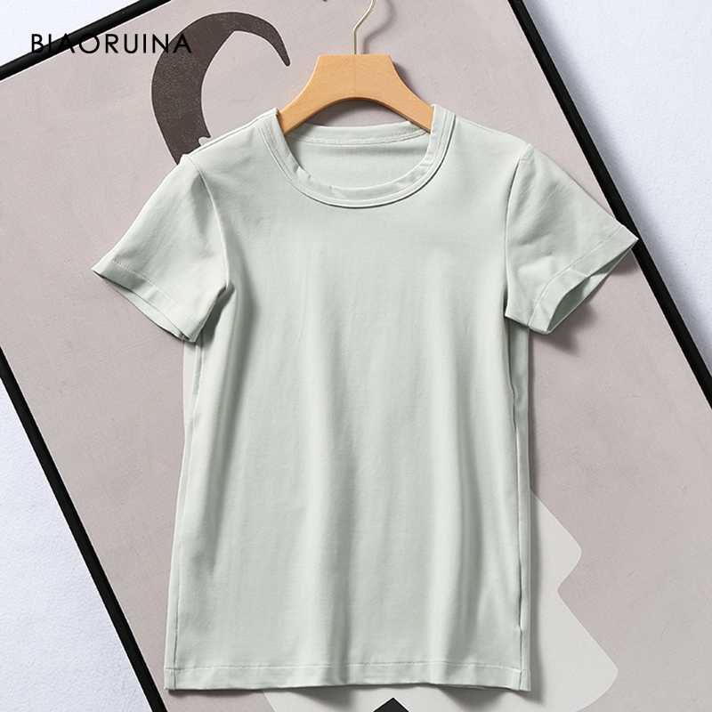 BIAORUINA 6 Color Women' Japan Style Simple Solid Soft Skin-friendly Round Neck Basic Short-sleeved T-shirt Summer Tee Tops, Black
BIAORUINA 6 Color Women' Japan Style Simple Solid Soft Skin-friendly Round Neck Basic Short-sleeved T-shirt Summer Tee Tops, Black