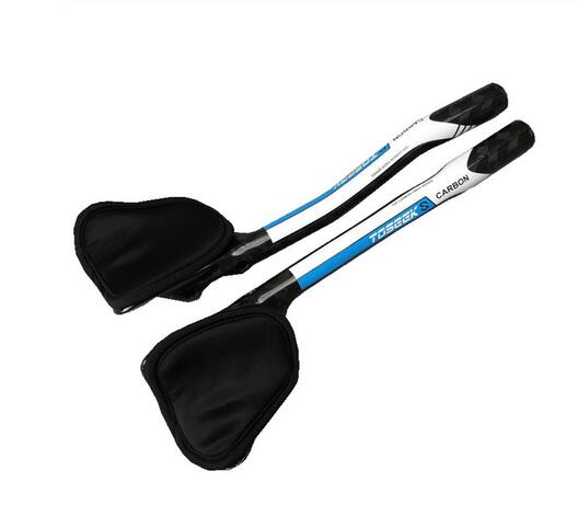 TOSEEK Carbon Fiber Cycling Triathlon Rest Bar 31.8mm length 340mm For Road Bike TT Handlebars Bar Ends