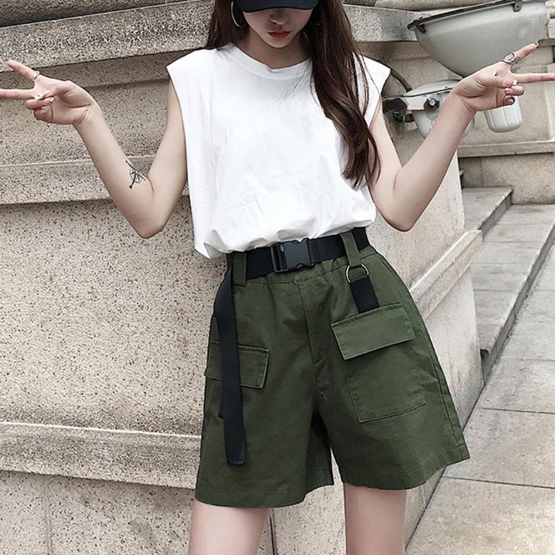Vintage Wide Leg Shorts Women Fashion Casual High Waist Pocket With Sashes Black Khaki Trouser Hrarjuku Autumn Winter Bottoms G3
Vintage Wide Leg Shorts Women Fashion Casual High Waist Pocket With Sashes Black Khaki Trouser Hrarjuku Autumn Winter Bottoms G3
