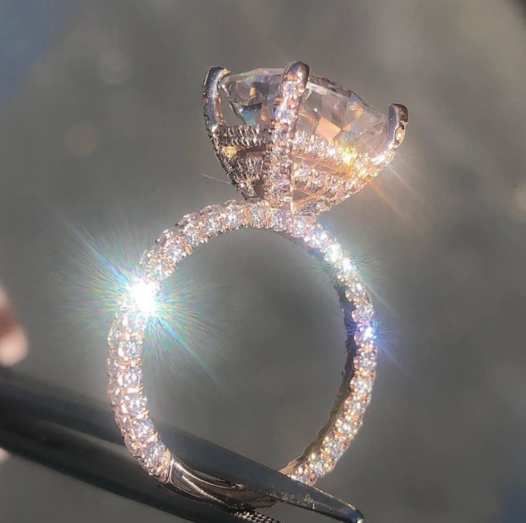 Choucong Classical Fashion Jewelry 925 Sterling Silver&Rose Gold Fill Topaz CZ Diamond Women Party Wedding Engagement Band Finger Ring Gift