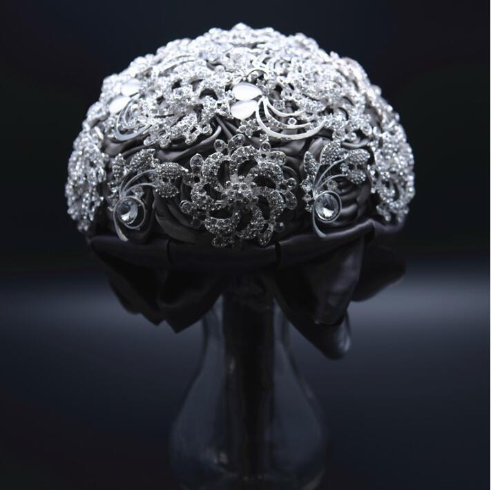 Sparkly Gold Crystal Bridal Wedding Flowers Vintage Bridal Bouquet New Arrival Wedding Supplies Bling Bling Bridal Flowers