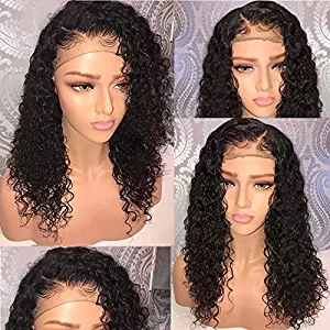 Water wave Curly Wig Brazilian Lace Front Human Hair Wigs With Baby 360 full Remy Pre Plucked Bleached Knots 130% diva1
