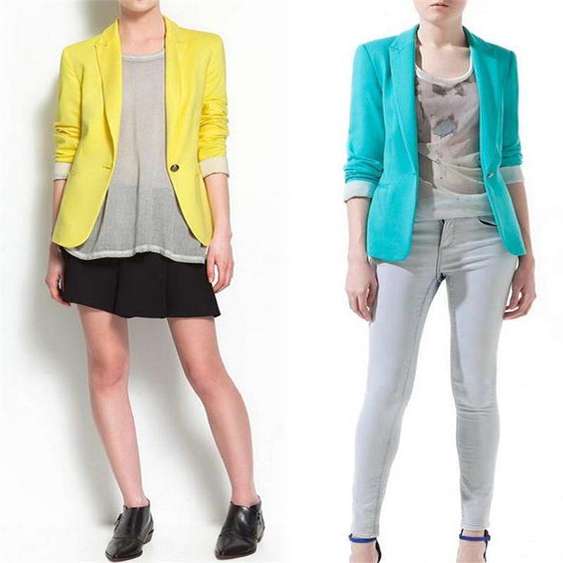 Hot Women New Candy Color Jackets Suit Slim Yards Ladies Blazers Work Wear Jacket, Black
Hot Women New Candy Color Jackets Suit Slim Yards Ladies Blazers Work Wear Jacket, Black