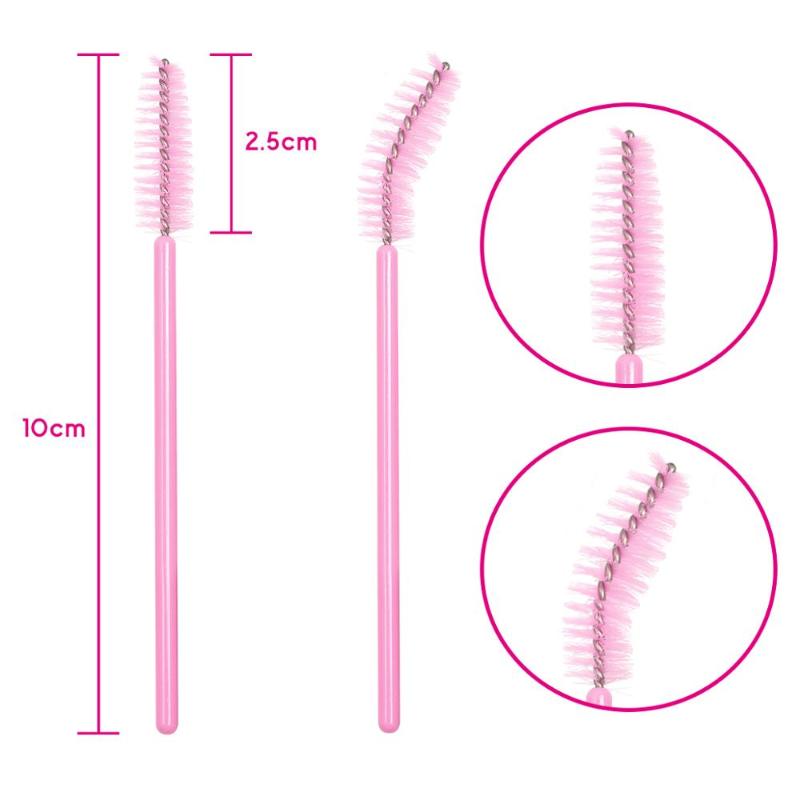 Six Colors Disposable Mascara Wands Mini Lashes Brushes Mascara Applicator Micro Spoolie Brushes For Eye Lash