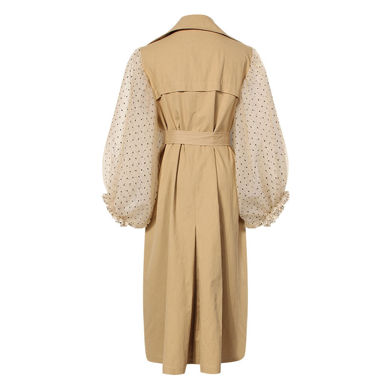 GETSRING Women Trench Coat Khaki Cotton Windbreakers Lantern Sleeve Spliced Double Breasted Coat Lace Up Slim Long Overcoat
GETSRING Women Trench Coat Khaki Cotton Windbreakers Lantern Sleeve Spliced Double Breasted Coat Lace Up Slim Long Overcoat