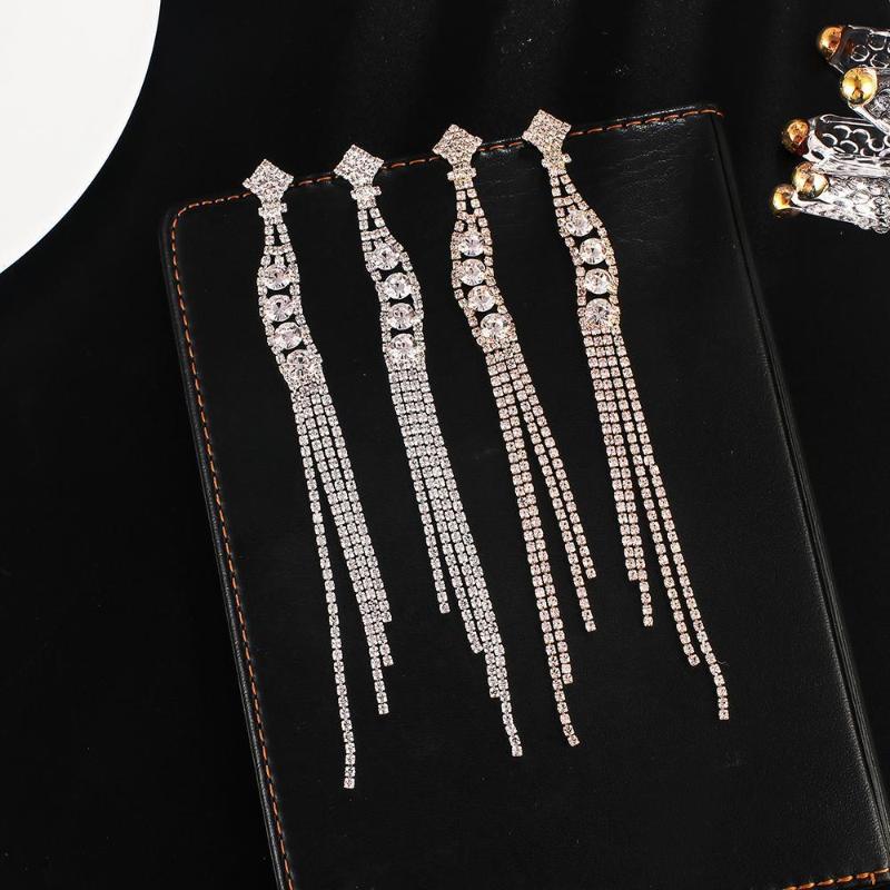 Dangle & Chandelier Shiny Rhinestone Long Tassel Drop Earrings For Women Hyperbole Full Crystal Party Fashion Jewelry E670
Dangle & Chandelier Shiny Rhinestone Long Tassel Drop Earrings For Women Hyperbole Full Crystal Party Fashion Jewelry E670