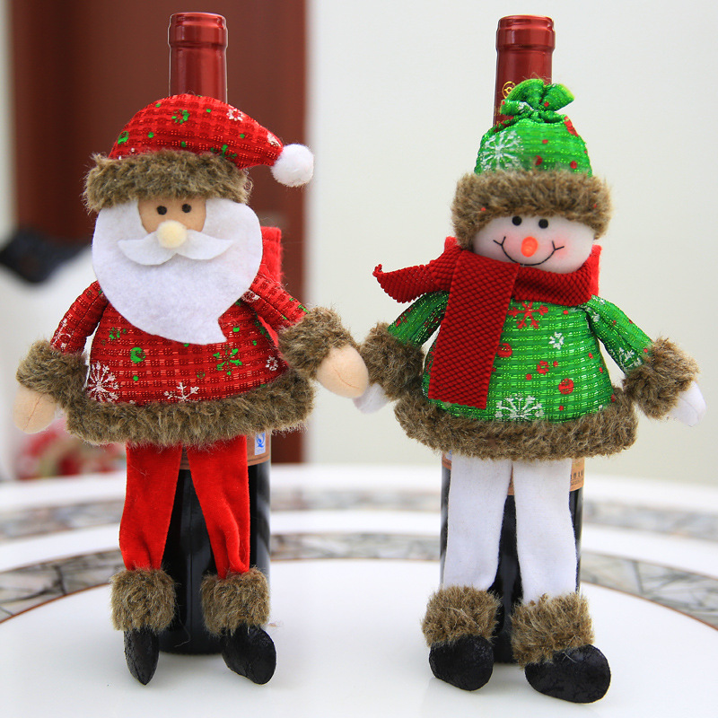 2pcs Christmas Decor Champagne Wine Bottle Covers Santa Claus Snowman Wine Bottle Cover Christmas Gift Dinner Party Table Decor
2pcs Christmas Decor Champagne Wine Bottle Covers Santa Claus Snowman Wine Bottle Cover Christmas Gift Dinner Party Table Decor