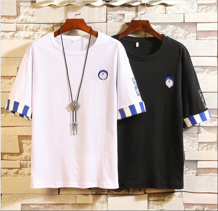 Luxury Carton Style Mens T-shirts Fashion Brand Embroidery Tops Mens Designer Short Sleeve Mens Shirts M-4XL ZY-TT1103
