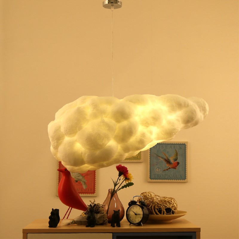 Modern Creative Floating Clouds Chandeliers Warm Romantic Living Room Bedroom Study Bar Restaurant Cotton Clouds Light Fixtures