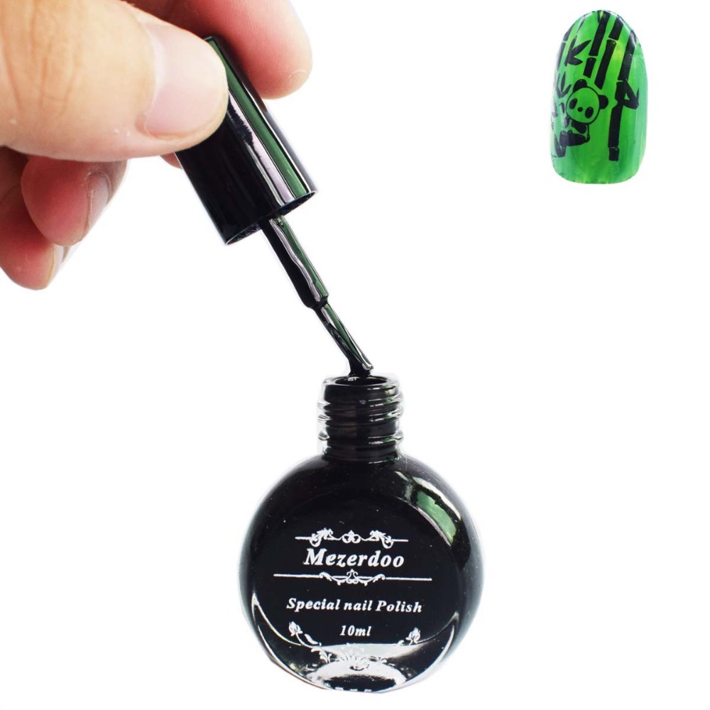 Mezerdoo Professional Nail Polish Painting Stamping Lacquer Varnish for Nail Art Tips Beauty Manicures Tools Black Color, Po01 black
Mezerdoo Professional Nail Polish Painting Stamping Lacquer Varnish for Nail Art Tips Beauty Manicures Tools Black Color, Po01 black